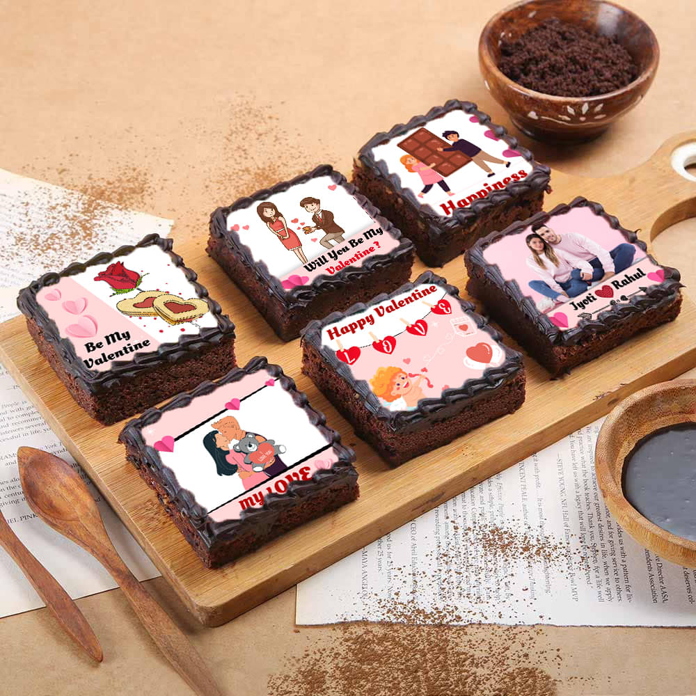 Delicious Valentine Six Brownies