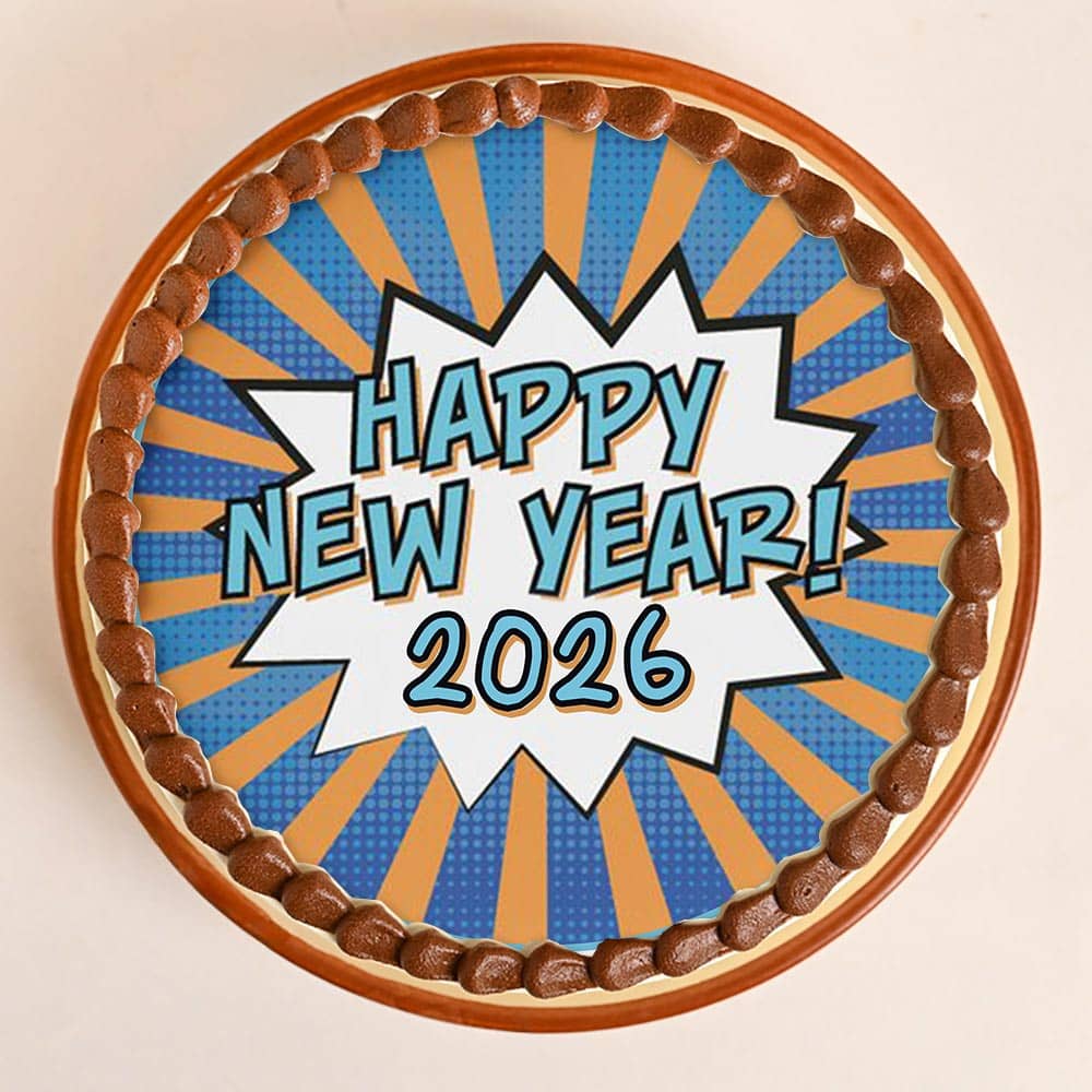 New Year Blue Cake