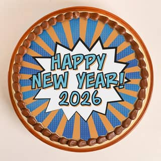 Top View of Dainty New Year Cake Top View of Dainty New Year Cake