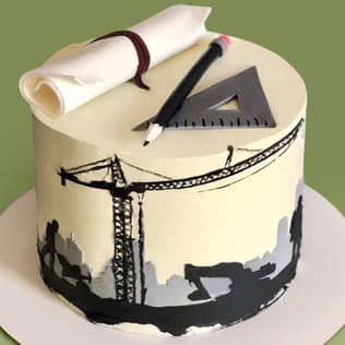 Order Detailed Architect Themed Cake Online 