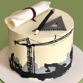Order Detailed Architect Themed Cake Online 