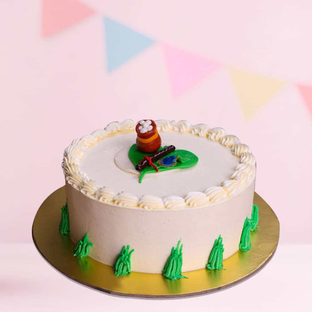 Baby Krishna Two Tier Birthday Cake | cakewaves