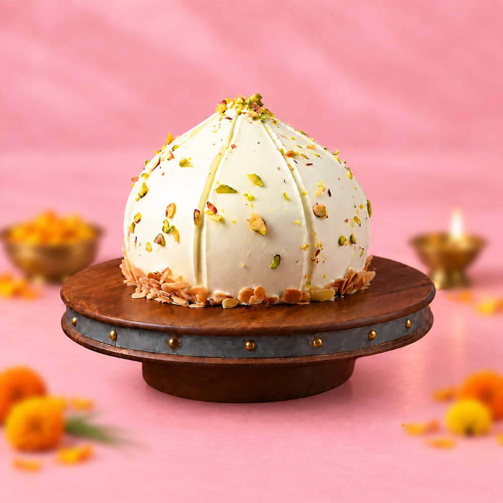 top view Divine Modak Choco Cake