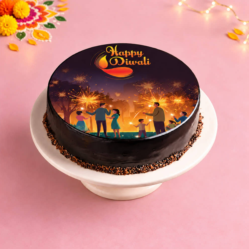 Diwali Fireworks Cake