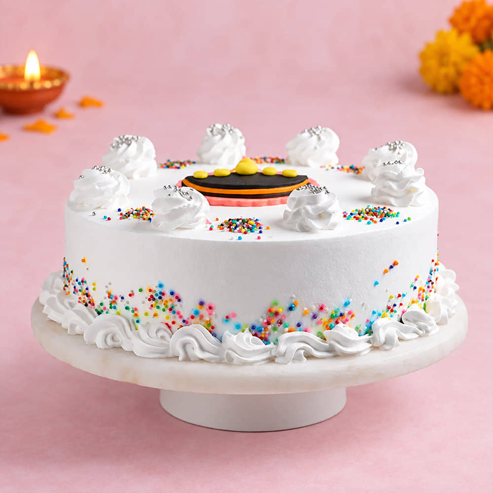 Front View of Diwali Cake