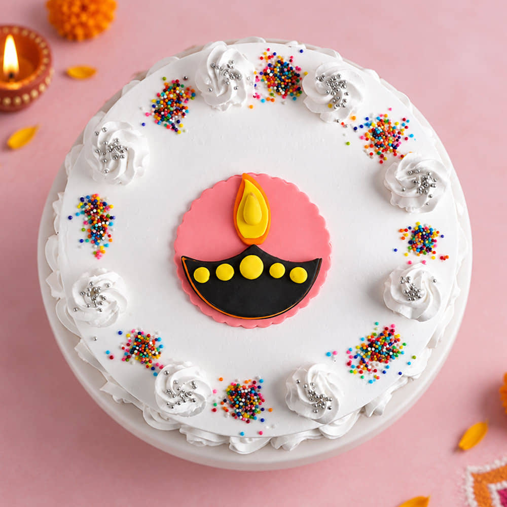 Side View of Diwali Cake