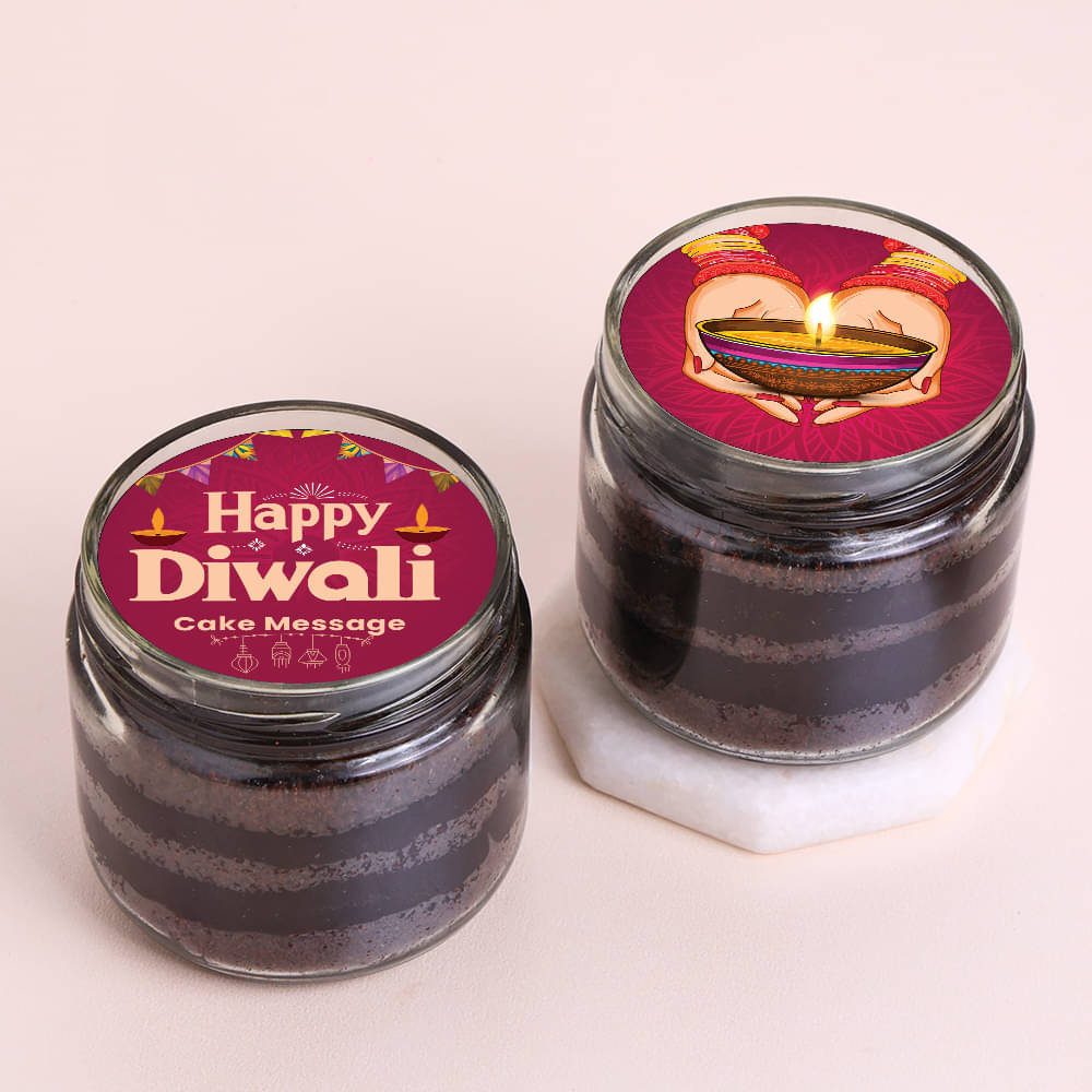 Diwali Glow Choco Jar Cakes