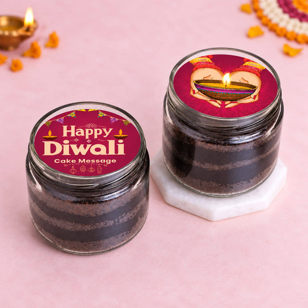 Diwali Glow Choco Jar Cakes