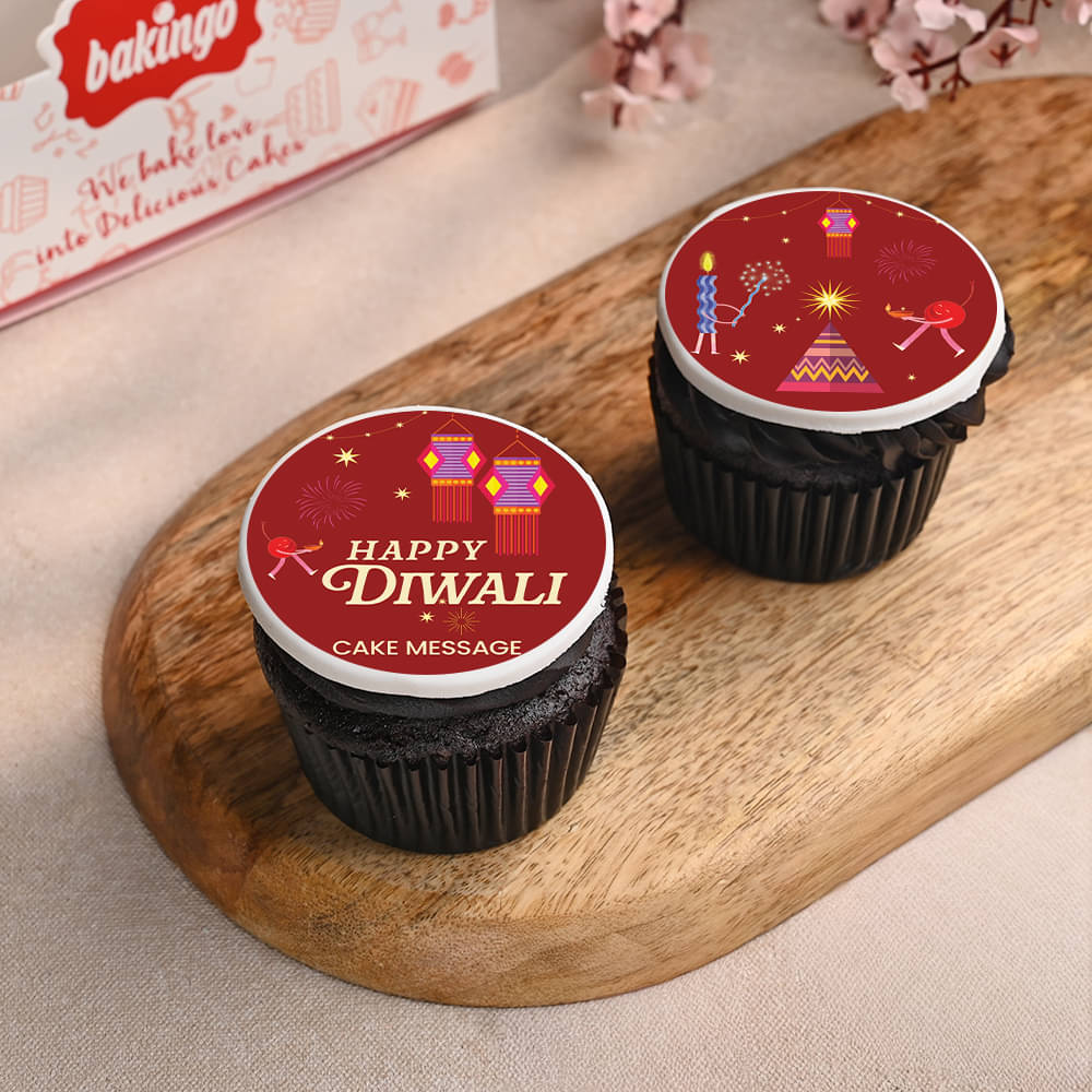 Diwali Sparkling Cupcake Duo