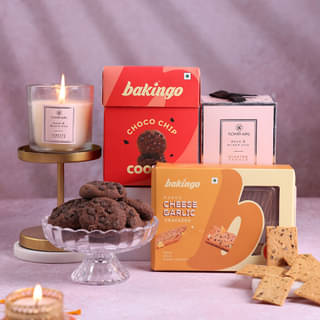 Diwali Special Gift Hamper Choco Chip Cookies Open View