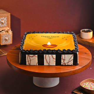 Front View of Diwali Theme Cake