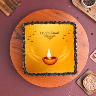 Side View of Diwali Theme Cake