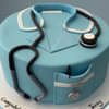 Top View of Doctor Attire Fondant Cake