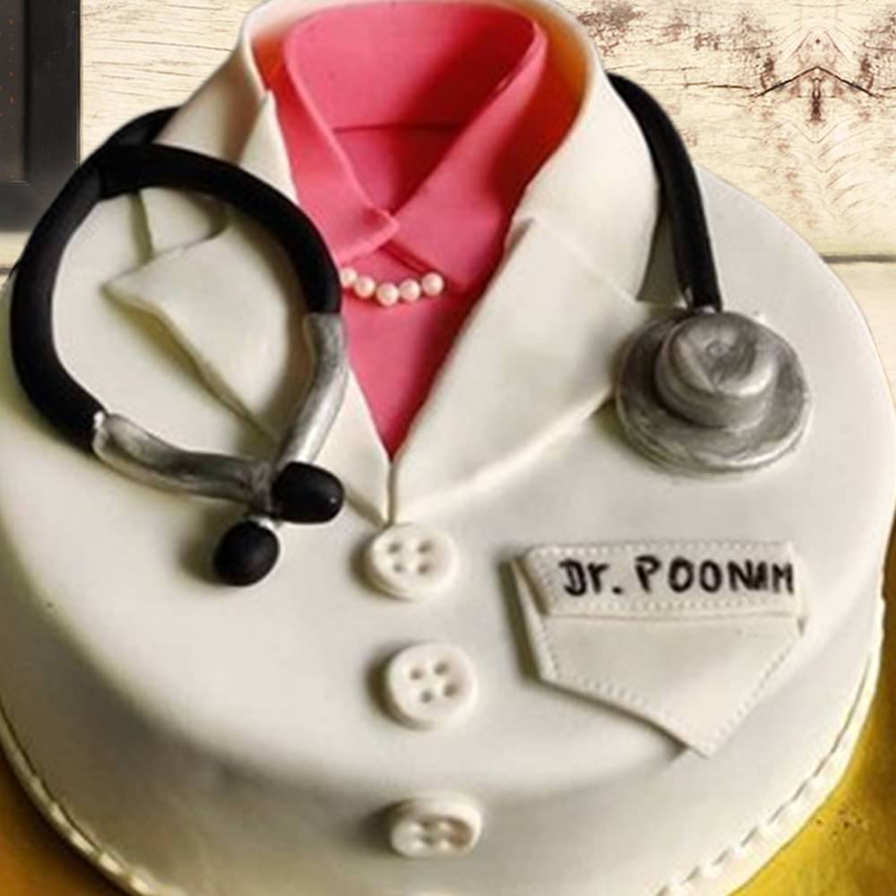 Doctor Coat Fondant Cake