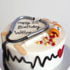 Top View of Doctors Cream N Fondant Cake