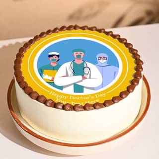 Doctors Day Round Photo Cake