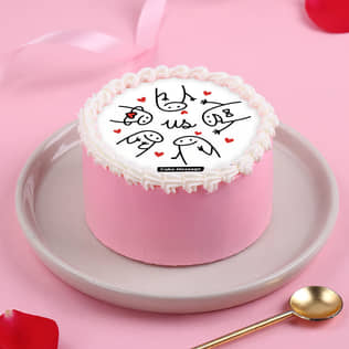 Doodle Friends Bento Cake