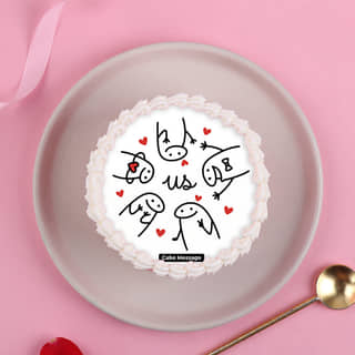 Top View of Doodle Friends Bento Cake Top View of Doodle Friends Bento Cake