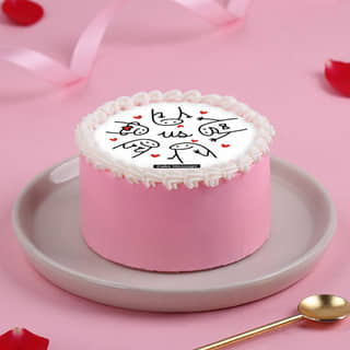 Front View of Doodle Friends Bento Cake Front View of Doodle Friends Bento Cake