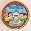 Top View of Doraemon Birthday Cake