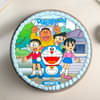 Top View of Doraemon Friends Fiesta Birthday Cake
