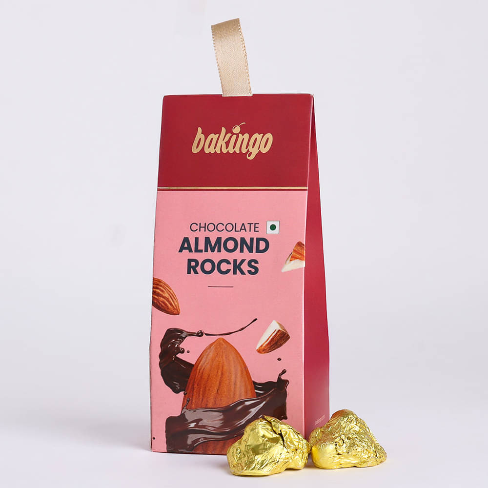 Dragees Set of 2 and Almond Rocks With Rakhi Combo