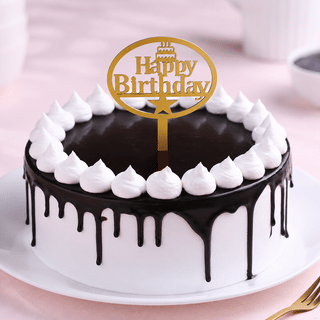 Side View of Chocolate Truffle Drip Cake Side View of Chocolate Truffle Drip Cake