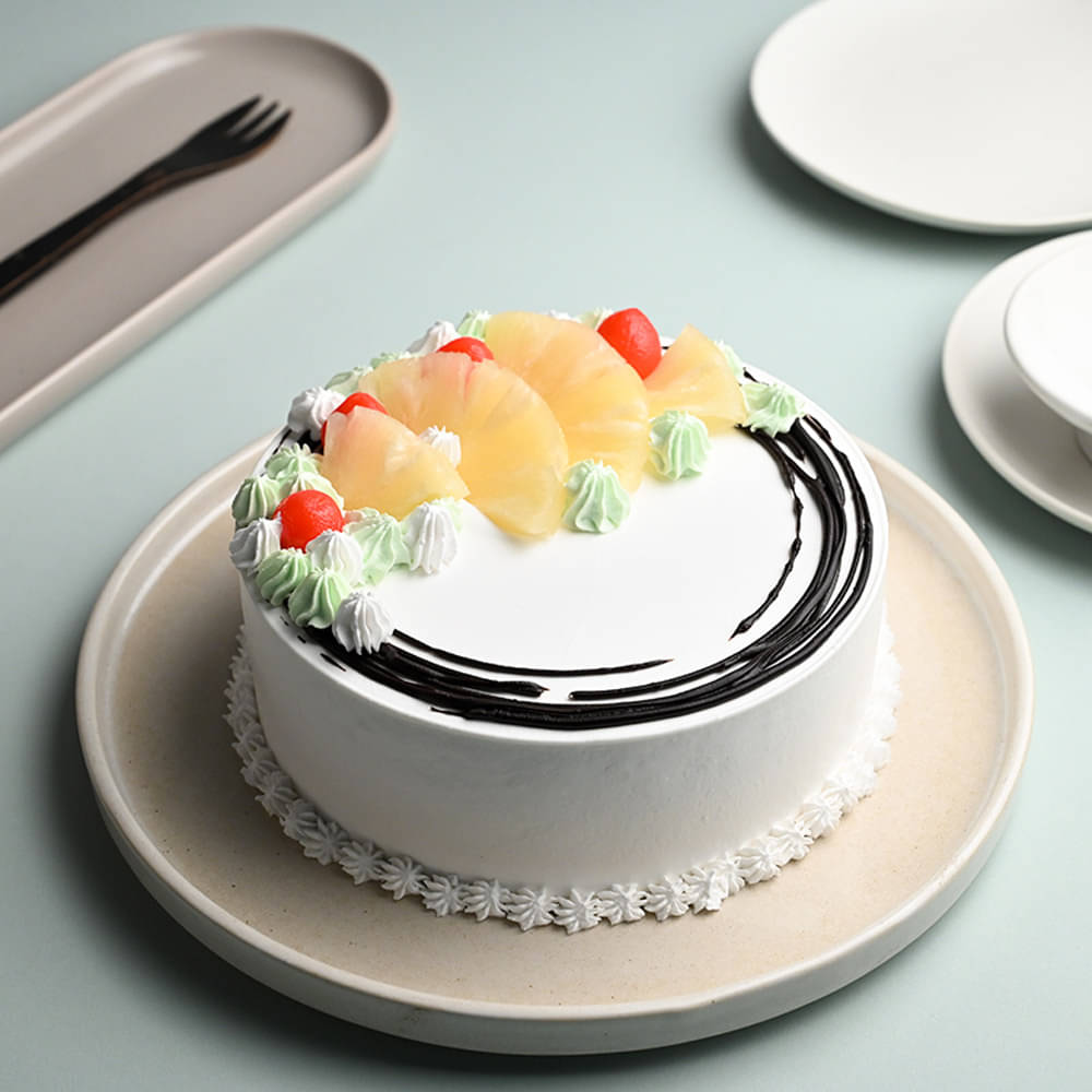 Buy/Send Delicious Pineapple Cream Cake- 1 Kg Online- FNP