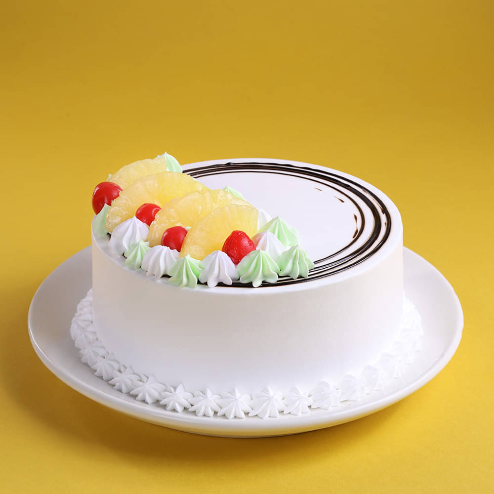 Top View of Tropical Pineapple Cake