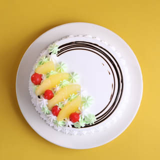 Side View of Tropical Pineapple Cake Side View of Tropical Pineapple Cake