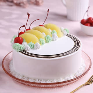 Side View of Tropical Pineapple Cake Side View of Tropical Pineapple Cake