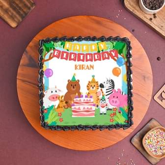 Dreamy Jungle Photo Cake