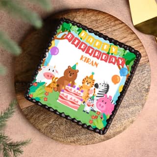 Dreamy Jungle Photo Cake