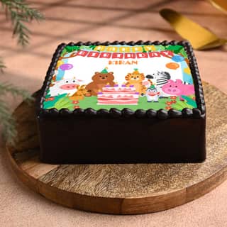 Dreamy Jungle Photo Cake