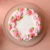 Top View of Buy Dual Tone Floral Mom Cake Online on This Mothers Day 2023