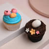 Easter Vanilla n Choco Cupcake Duo
