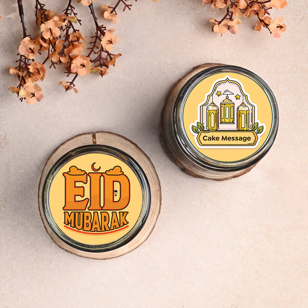 Eid Mubarak Chocolate Jar Cake Duo