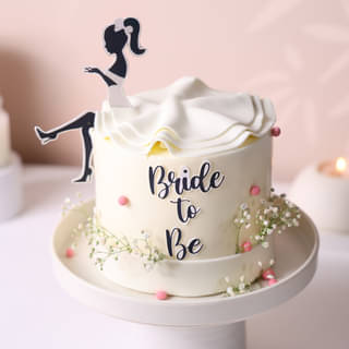 Elegant Bride To Be Cake