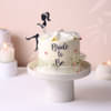 Side View of Elegant Bride To Be Cake