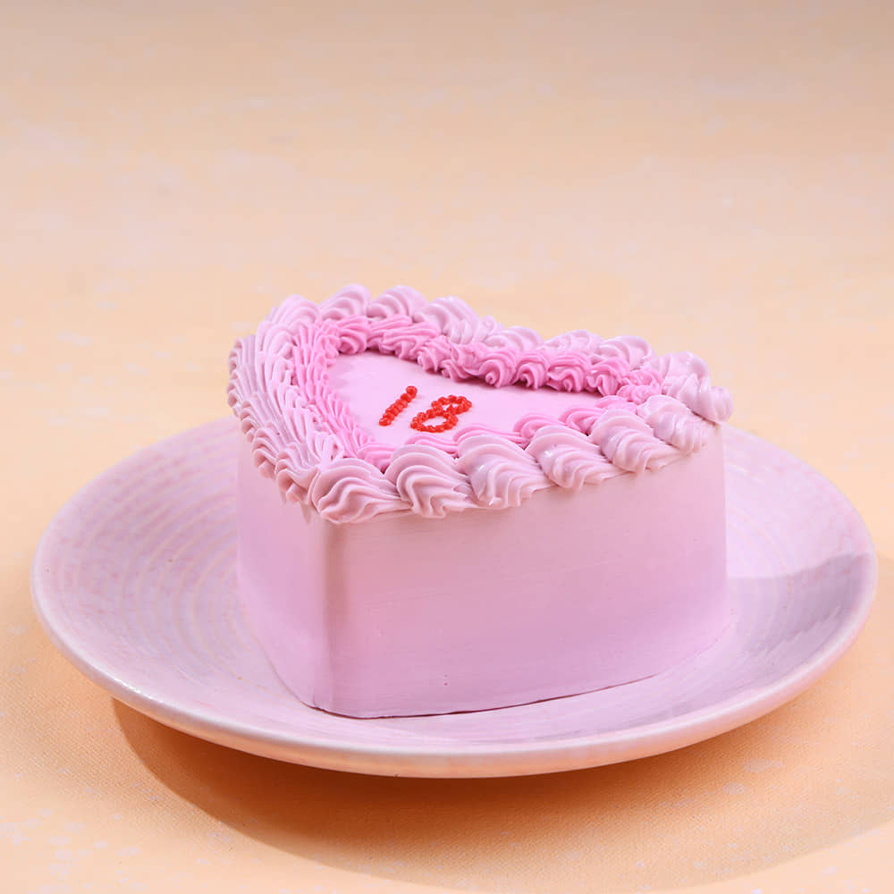 Elegant Eighteen Bento Cake Front Angled View of Elegant Eighteen Bento Cake