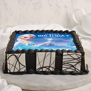Side View of Elsa Ice Delight Cake