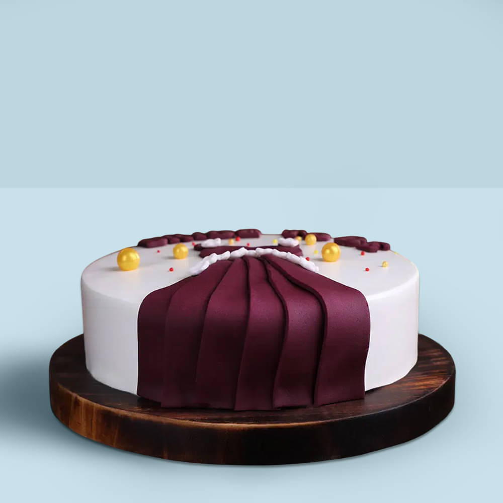 Side View of Bride-to-Be Themed Cake