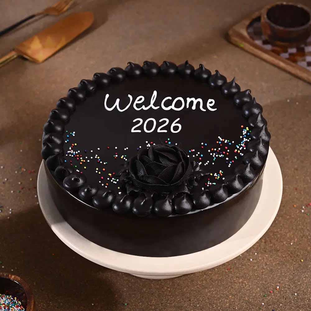 Dark Chocolate Cake for New Year 