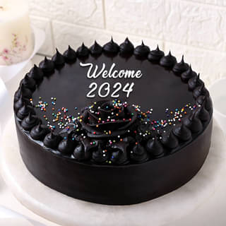 Dark Chocolate Cake for New Year 