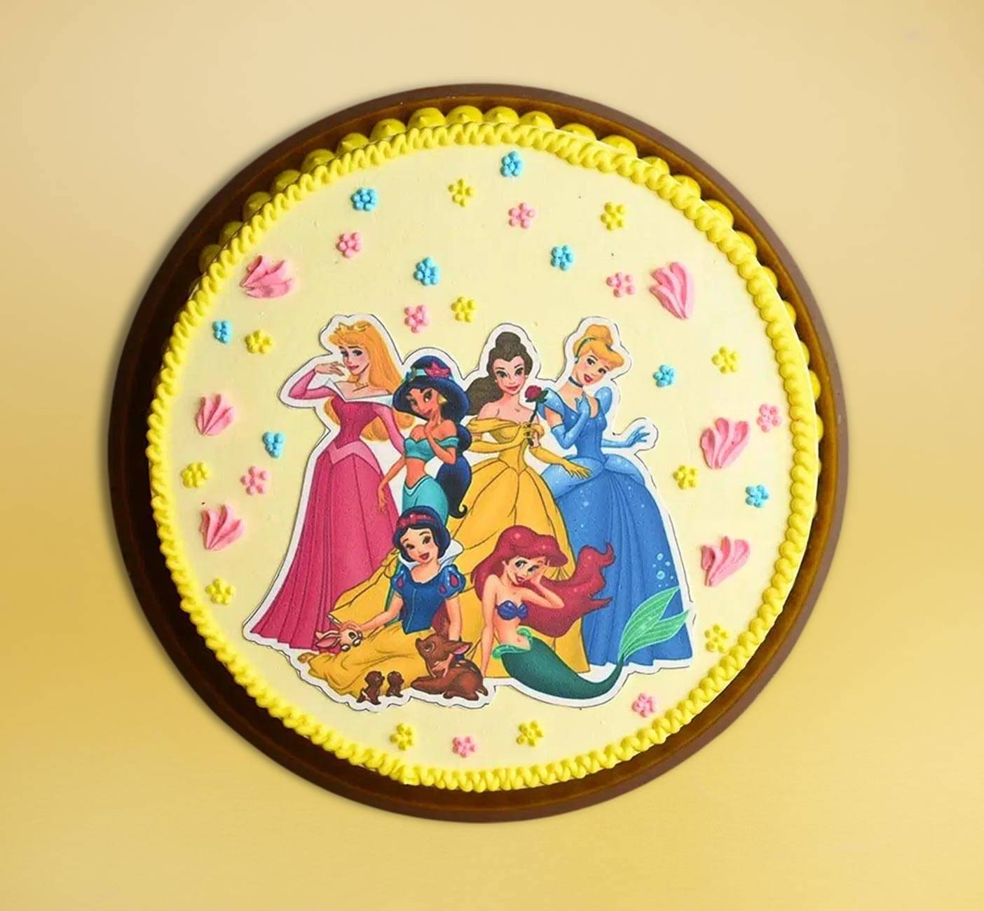 Front View of Enchanting Princess Theme Cake