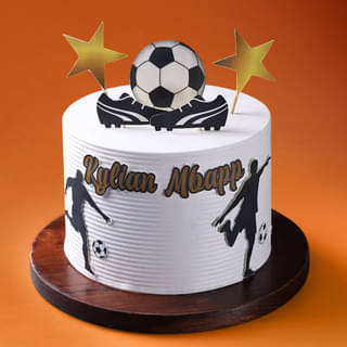 Side View of Football Fan Cake