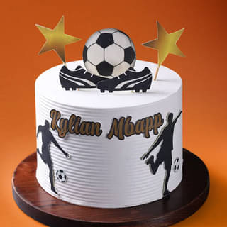 Zoomed-In View of Football Fan Cake