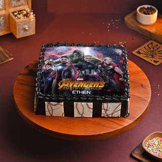 Epic Avengers Photo Cake