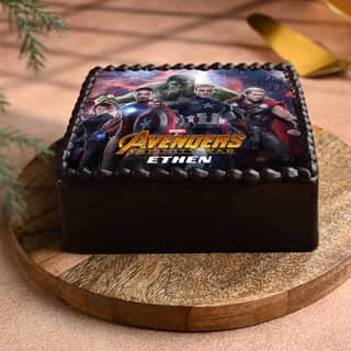 Epic Avengers Photo Cake