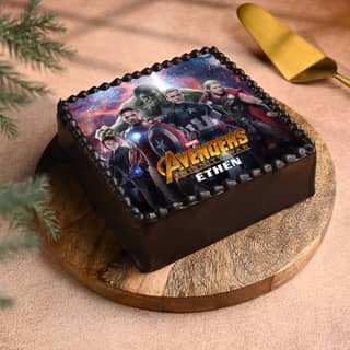 Epic Avengers Photo Cake